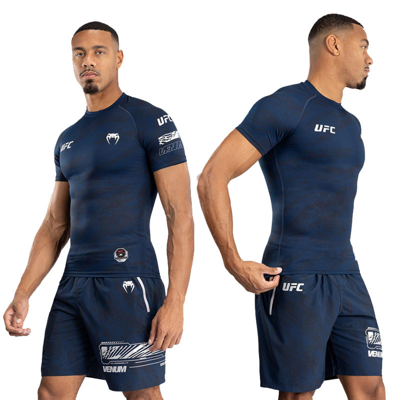 New VENUM High Stretch Fighting Training Fitness Tight Short Sleeve MMA Jiu-Jitsu Quick Dry Compression Tight
