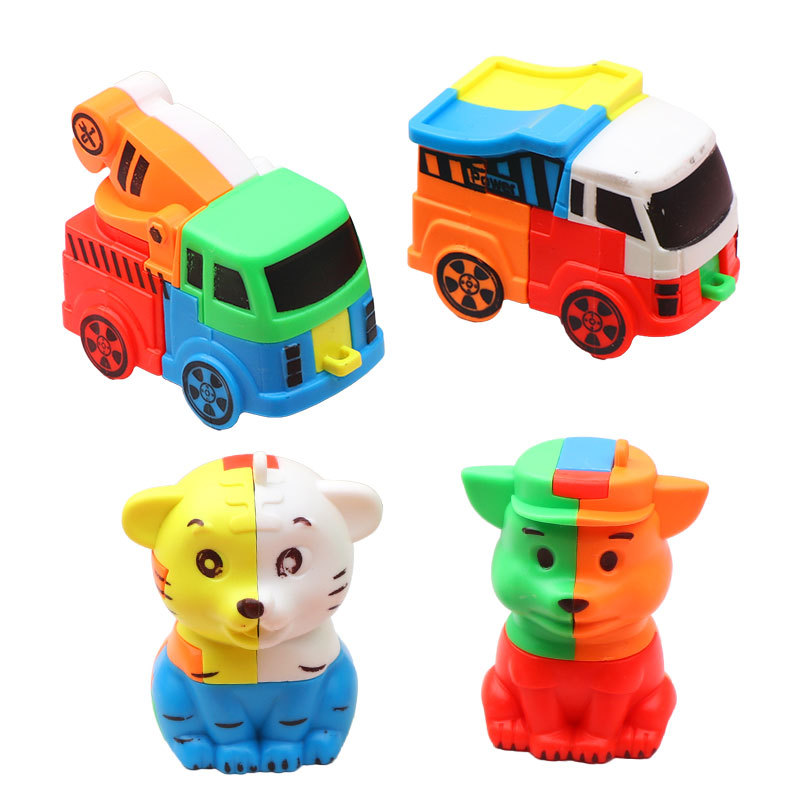 Cross-Border Luban Lock Animal Car Building Blocks Kongming Lock Intellectual Assembly Unlocking Buckle Set Toy Manufacturer Wholesale