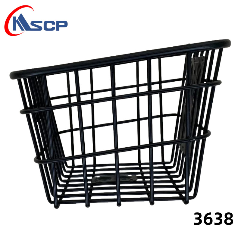 Factory supply bicycle control basket iron pipe basket folding car basket vegetable basket mountain bike basket wholesale
