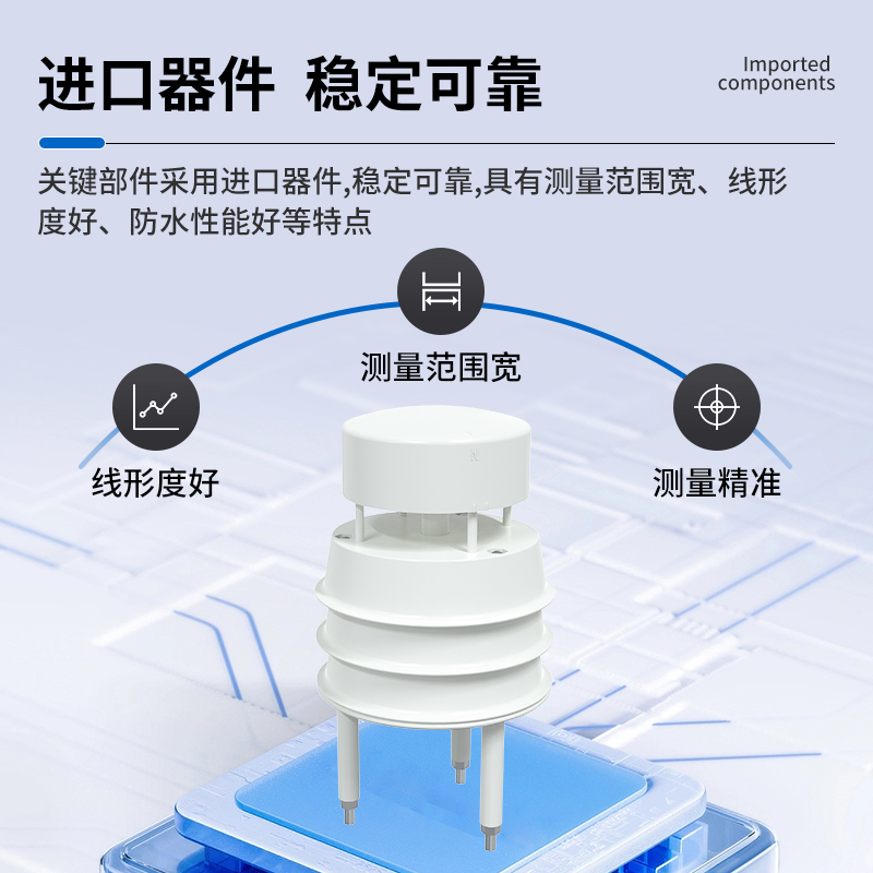 J8 Wind Speed and Direction Sensor Light Small Atmospheric Pressure Temperature and Humidity Meteorological Instrument Weather Station Rainfall Micro Super G3