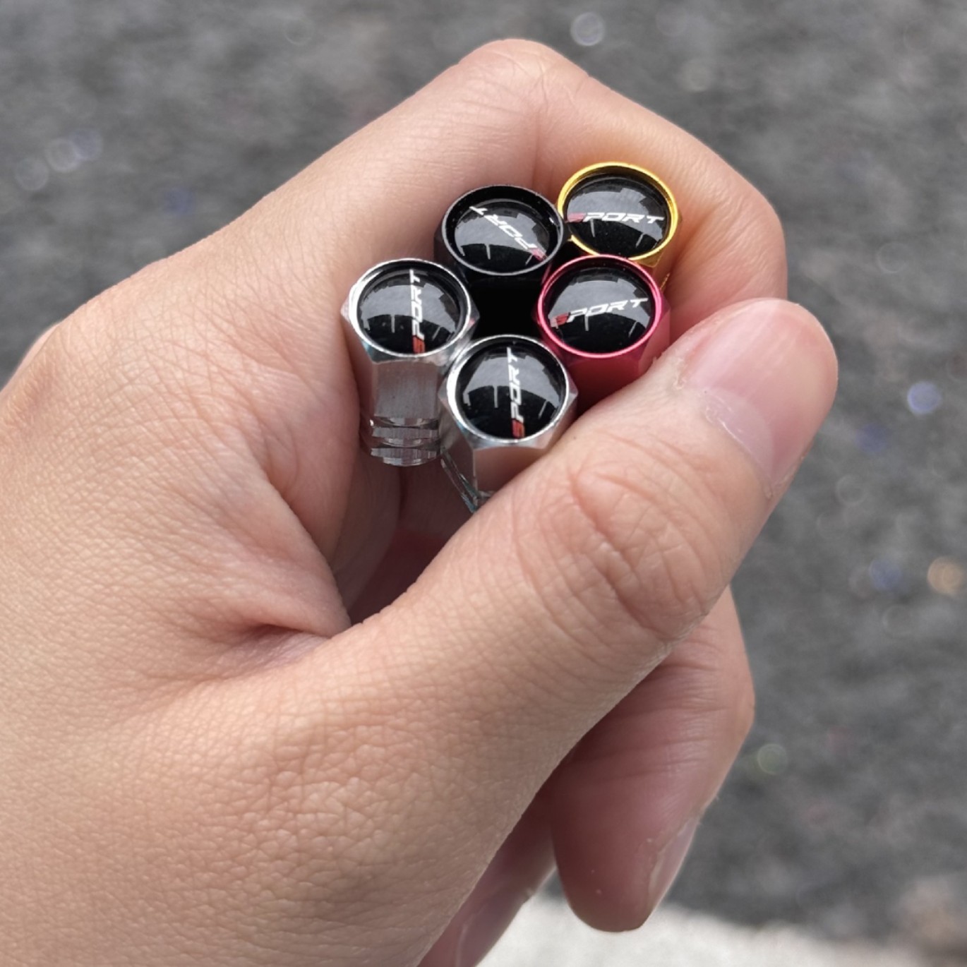 Aluminum Alloy Labeling Valve Cap Car Tire Valve Cap Personalized Tire Cap Car Labeling Valve Cap