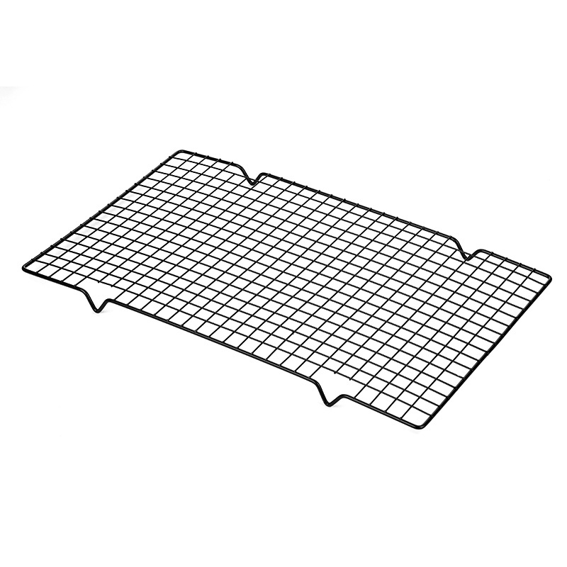Baking cake cooling rack rectangular mesh hole 40*25 folding bread rack non-stick cool net factory in stock