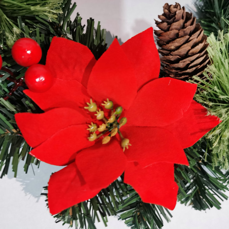 Amazon cross-border e-commerce Christmas holiday Christmas wreath decorations window store shop door hanging atmosphere layout