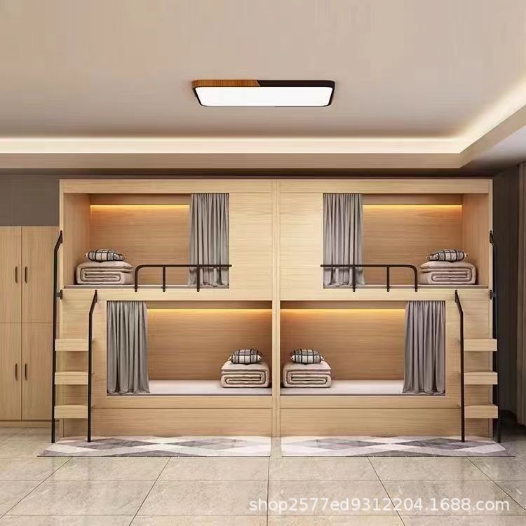 Bunk Bed Space Capsule Hotel Loft Bed Gaming Bunk Bed Apartment Bed Home Modern Minimalist Style