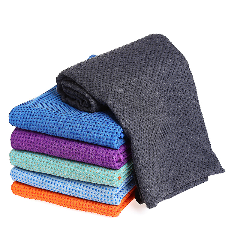 Yoga Mat non-slip thickened towel in stock free mesh bag fitness yoga straight-row yoga towel fitness mat wholesale