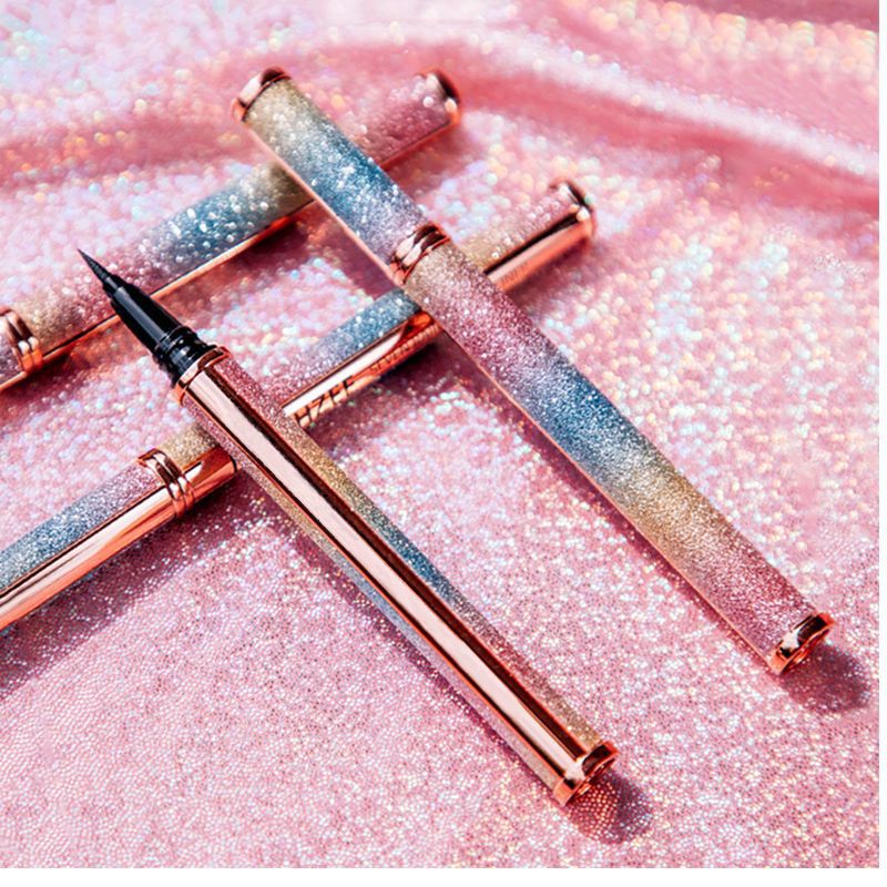 Star eyeliner does not faint long-lasting waterproof black brown color novice beginners very fine head is not easy to decolorization