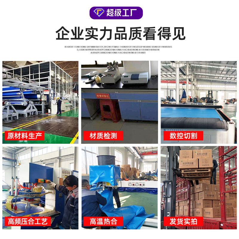 Single-Sided Transparent Canvas Fish Pond Courtyard Large Fish Pond Koi Ornamental Fish Tank Transparent Complete Set of Bracket Fish Pond