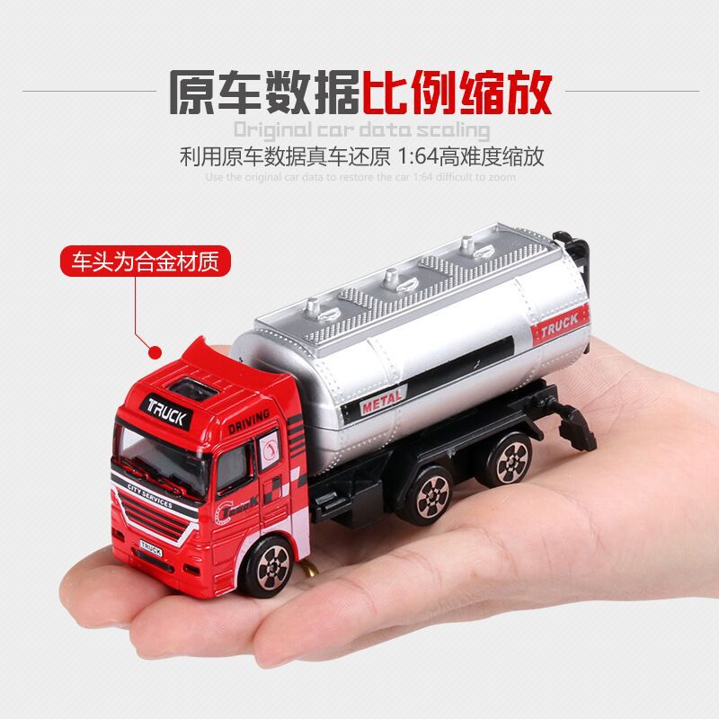 Alloy car model boy toy simulation fire engineering vehicle city excavator model inertia car wholesale and retail