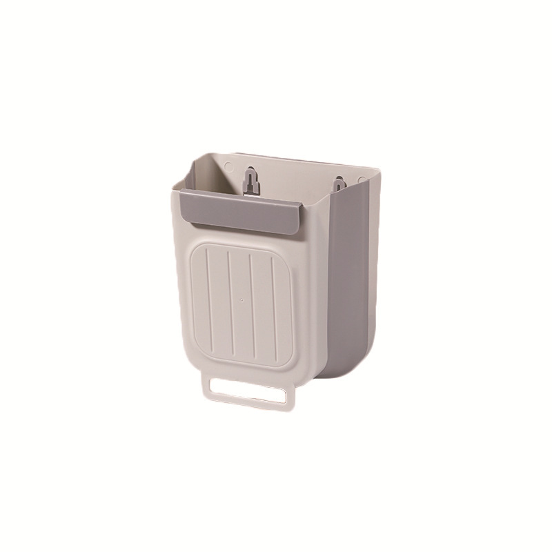Foldable Trash Can Household Kitchen Cabinet Hanging Garbage Storage Thickened Large Diameter Multi-Functional Trash Can