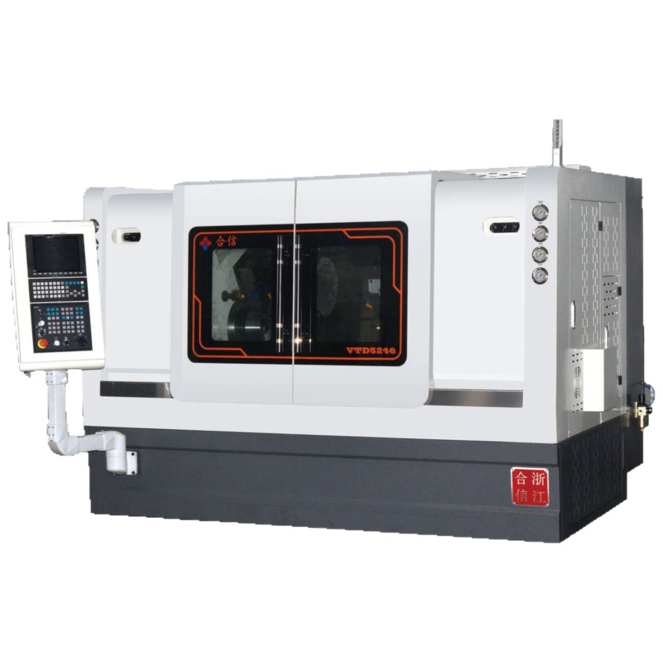 Manufacturer's New Cnc Machine Vtd5246 Model with Dual Spindles and Dual Tool Towers Suitable for Mechanical Cnc Lathe Processing