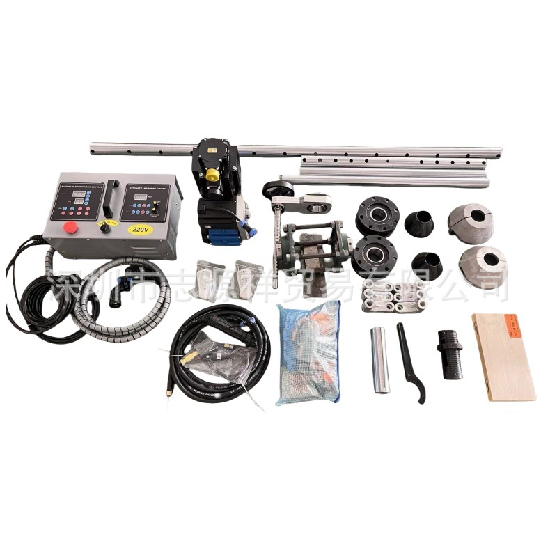 Automatic boring and welding integrated excavator large arm shaft hole portable boring machine inner round repair welding machine cylinder base