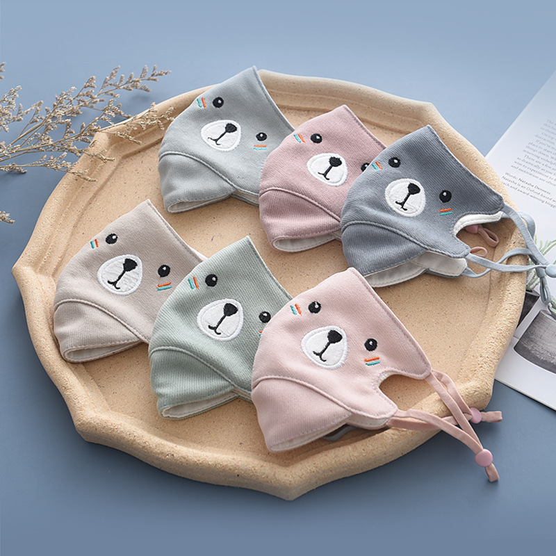 Теплая маска для детей, для малышей, зимняя, мультяшная, хлопковая, марлевая, washable для мальчиков и девочек