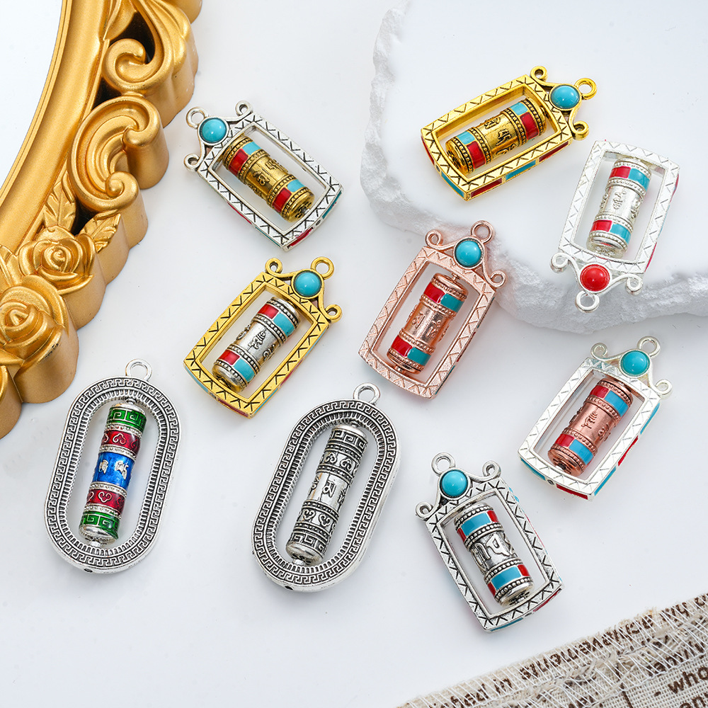 Тибетские украшения кулон с девятью дворцами и мантрой шести символов