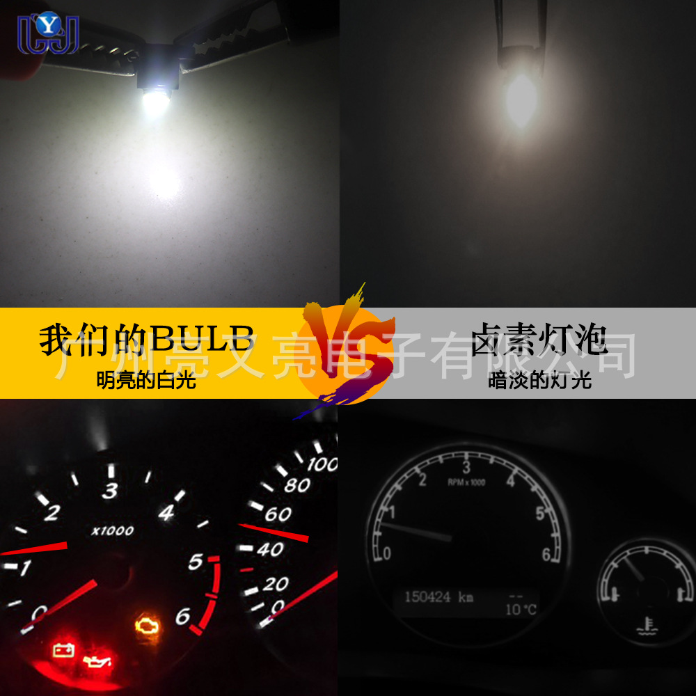 New car T3 T4.2 T4.7-3030-1SMD with lens LED instrument light air conditioning light clock bulb