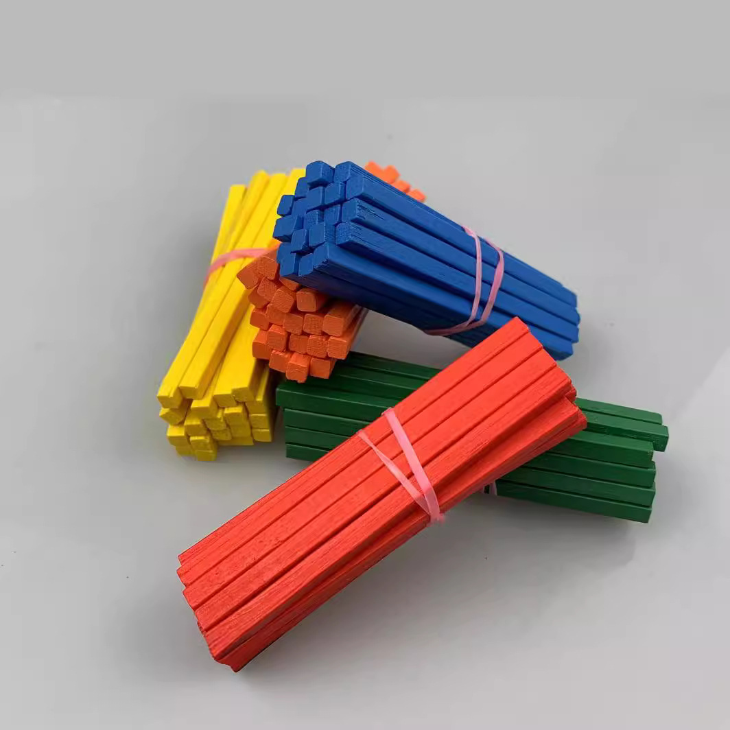Children's Counting Stick 4.0 Square Small Wooden Stick Counting Stick Boxed Math Stick Pupil Counting Stick Factory Wholesale