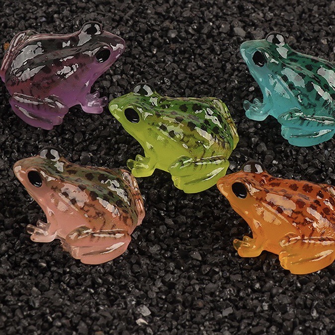 Cross-Border New Product Micro Landscape Creative Luminous Little Frog Toad DIY Landscaping Decoration Accessories Small Ornaments