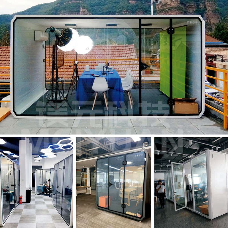 8-person Silent Cabin Soundproof Room Live Broadcast Mobile Silent Warehouse Indoor Soundproof Room Shared Office Conference Room Negotiation Room