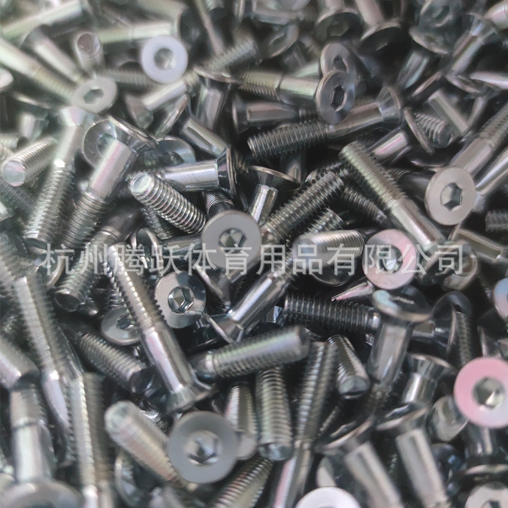 M5 skateboard bracket carbon steel bridge nail threading hexagon socket half cross tooth flat head surfboard countersunk nut hardware