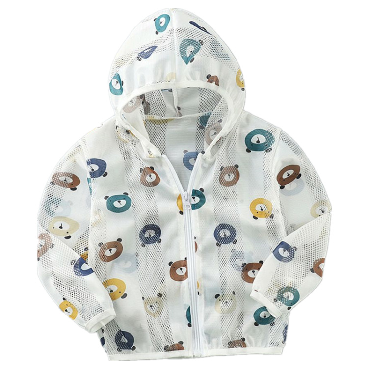 Summer Children's Sunscreen Clothing Lightweight Breathable Boys' Baby Skin Clothing Air-conditioning Shirt Outdoor Beach Long-sleeved Jacket