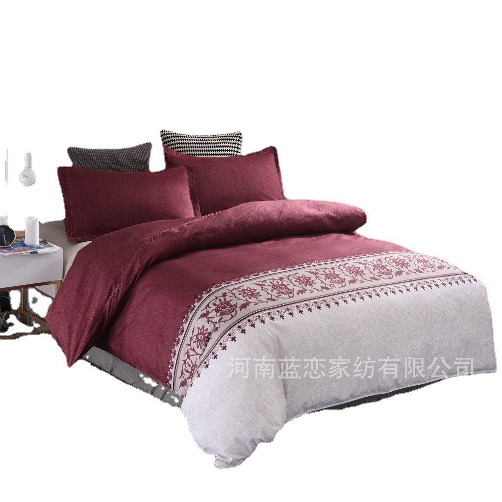 3D Printed down Quilt Cover Bedding Custom Three-Piece Set Four-Piece Set Export Manufacturer Brushed Two-Piece Set Custom-Made