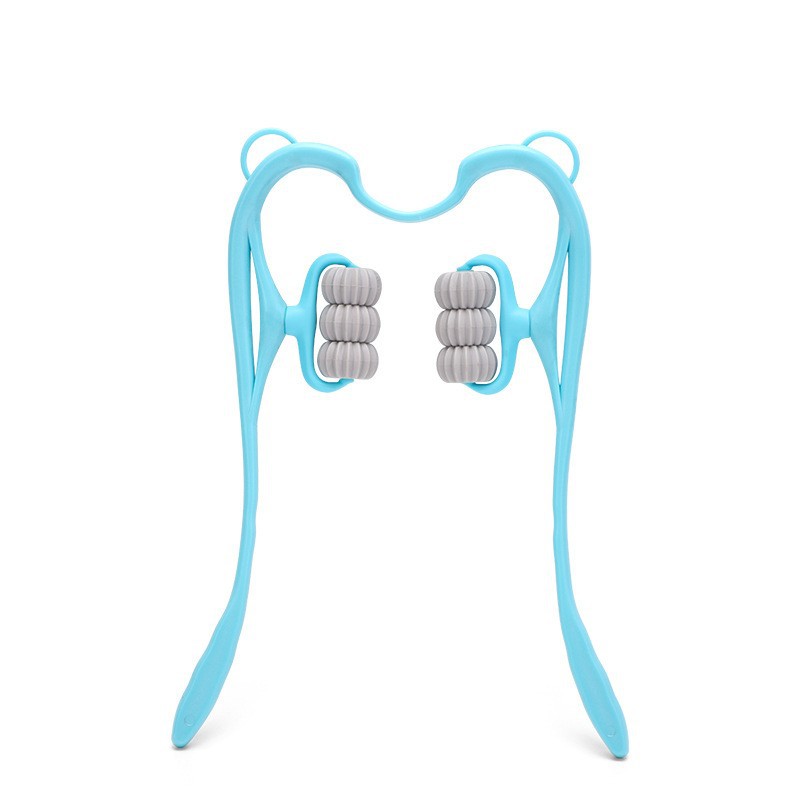 Magnetic Therapy Cervical Spine Massager Manual Neck Clamp Multi-Functional Household Roller Kneading Shoulder and Neck Massager