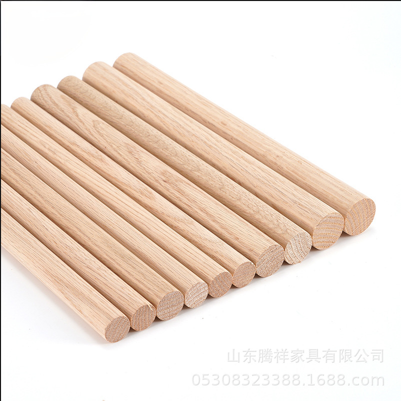 North American Oak Solid Wood Stick Wardrobe Clothes Hanging Rod Furniture Accessories Wooden Tent Rod DIY Handmade
