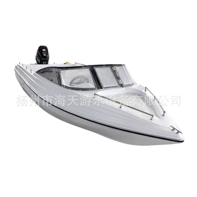 6-Seater Double-Decker New Fiberglass Speedboat Fishing Boat Assault Boat Passenger Sightseeing Tour Boat Fishing Boat Manufacturer