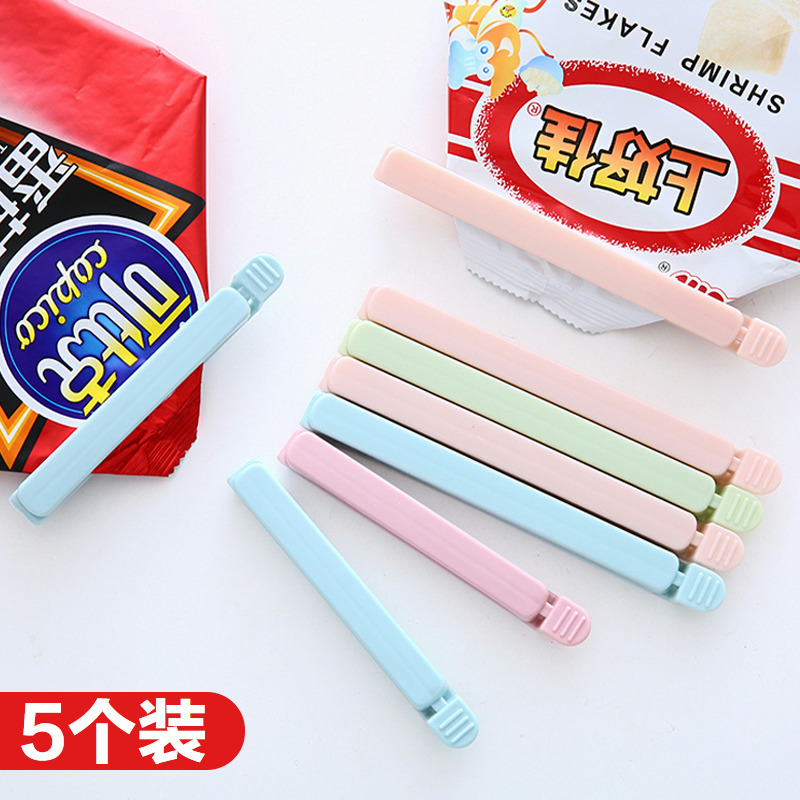 5 Packs of Scandinavian Color Sealing Clips Food Bag Sealing Clips Food Preservation Clips Plastic Bag Snack Bag Sealing Clips