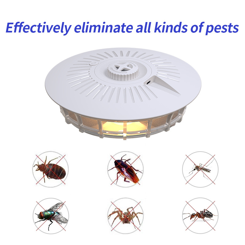 Flea Trap Multifunctional Insect Trap Lamp Flea Trap Outdoor Indoor Trap Lamp Camping Style Mosquito Killer Flea Lamp