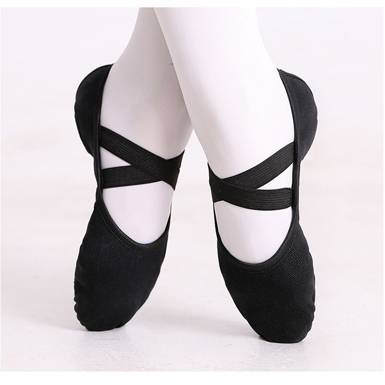 Full Elastic Cloth Black Soft-Soled Shoes for Little Girls and Kidsren Jasmine Adult Practice Professional Cat Claw Shoes Body Ballet