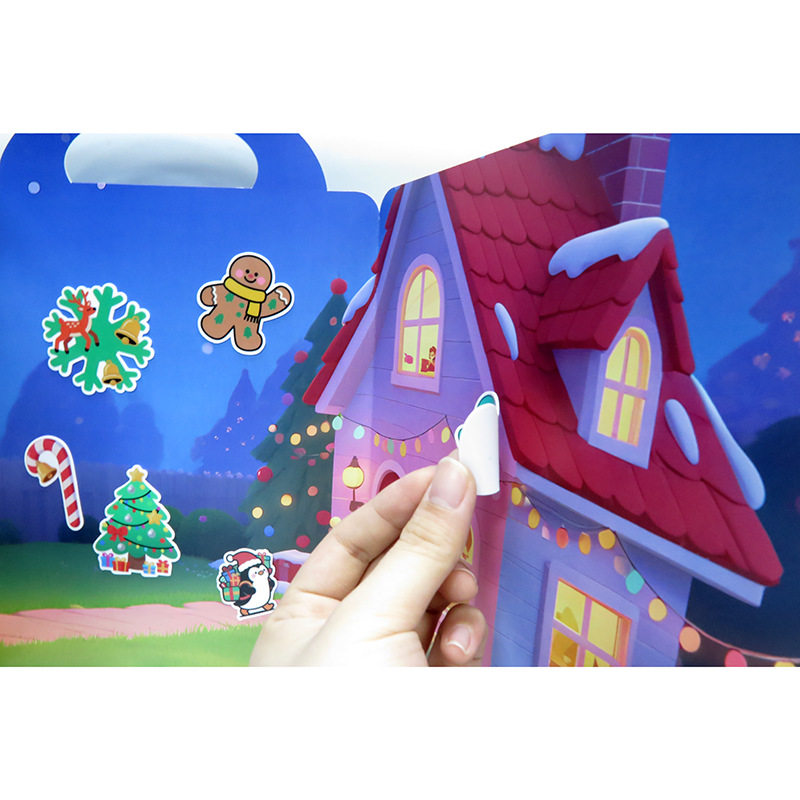Children's Educational Toys Satchel Jelly Sticker Book 2-3 to 6 Years Old Baby Concentration Training Sticker Paper Customization