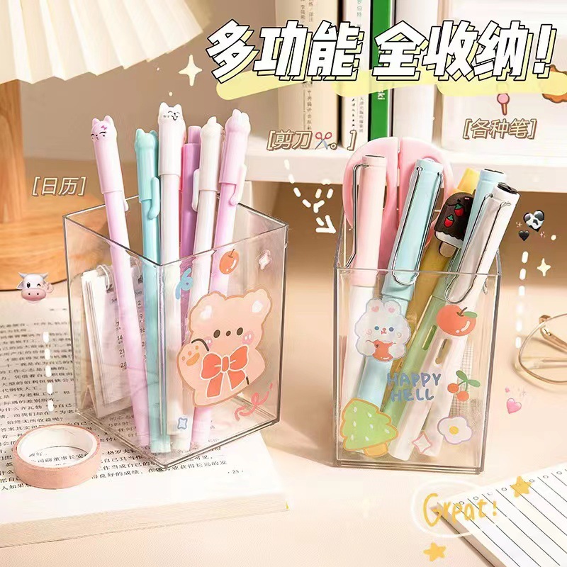 Прозрачный акриловый держатель для ручек простой и стильный