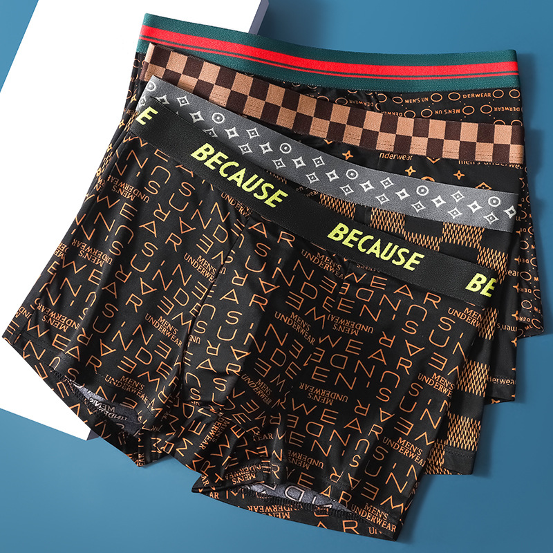 Мужское нижнее белье боксеры для мальчиков высокоэластичные сексуальные модные дышащие комфортные боксеры для молодежи осенью и зимой