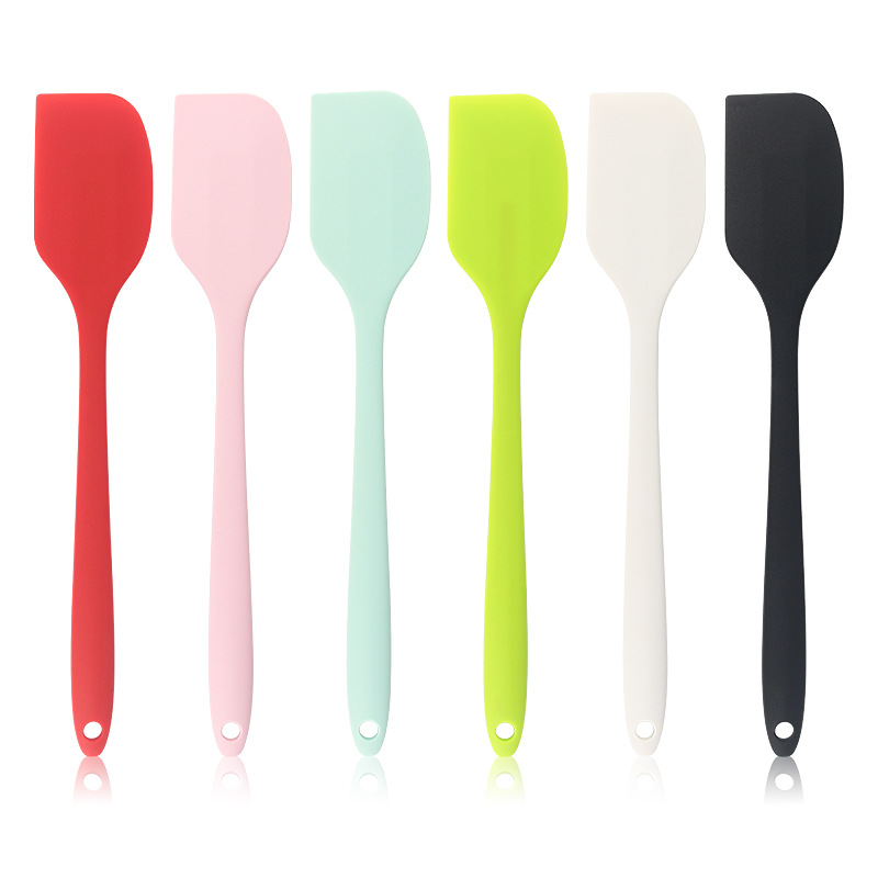 in stock one-piece silicone large spatula baking spatula cake spatula cream scraping knife baking tools