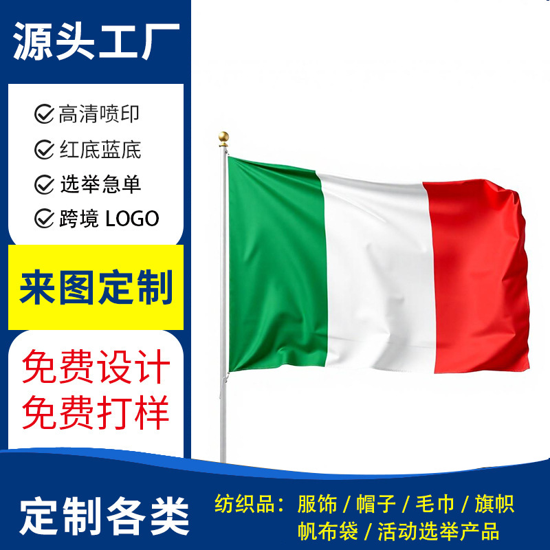 2025 итальянские местные выборы настраиваемые флаги президентских выборов общие выборы национальные флаги OEM фабричная партия кастомизация