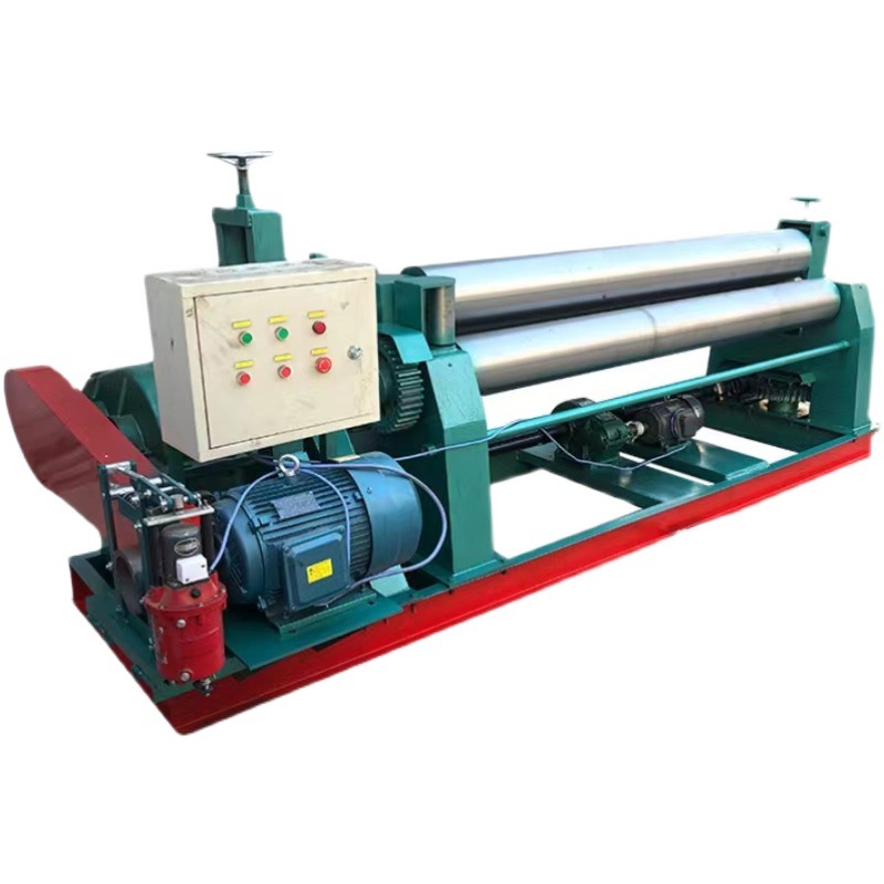 Fully Automatic Three-Roller Mechanical Hydraulic Sheet Metal Rolling Machine Stainless Steel Round Rolling Machine Small Roller Machine W11 Four-Roller Arc Bending Machine
