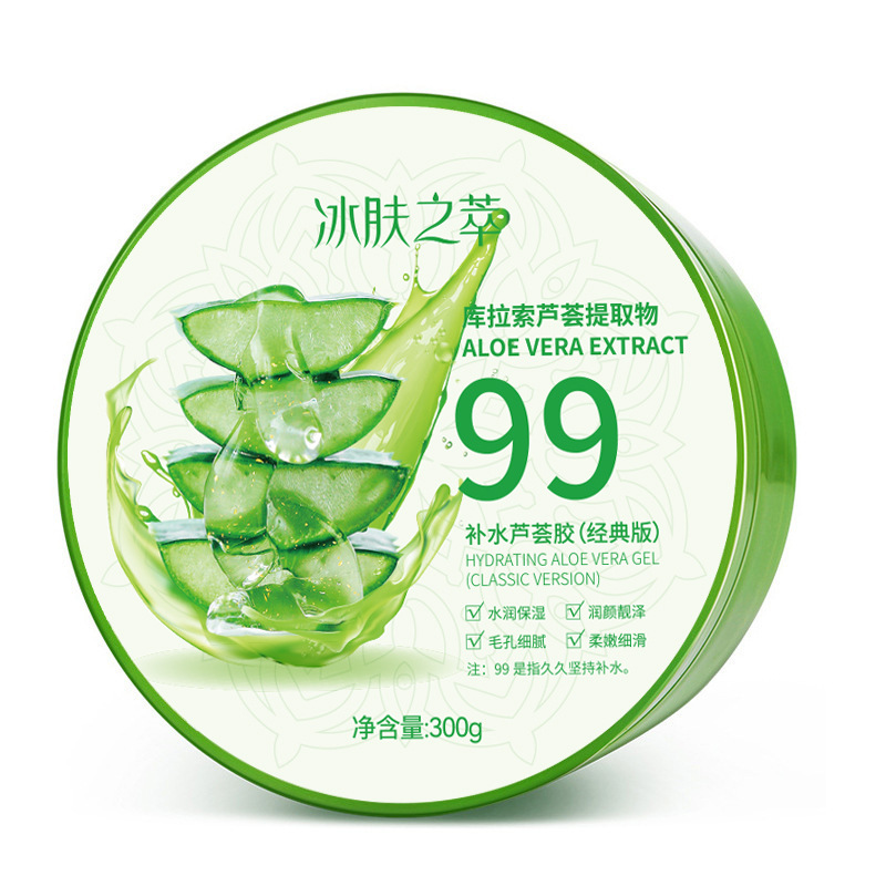 Ice skin extract aloe vera gel 300g aloe vera gel after sun moisturizing essence skin care moisturizing aloe vera gel wholesale