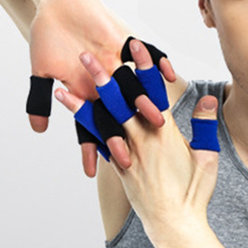 Ready Supply of Sports Finger Guards, Basketball Fitness Nylon Finger Guards, Elastic Breathable Knitted Finger Joint Protection Cross-Border