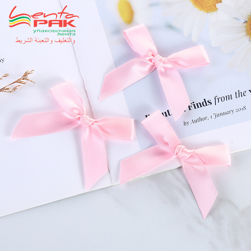 Ribbon Small Bow Underwear Socks Accessories Double-Sided Polyester Belt Hand-Made Small Bow Spot Wholesale