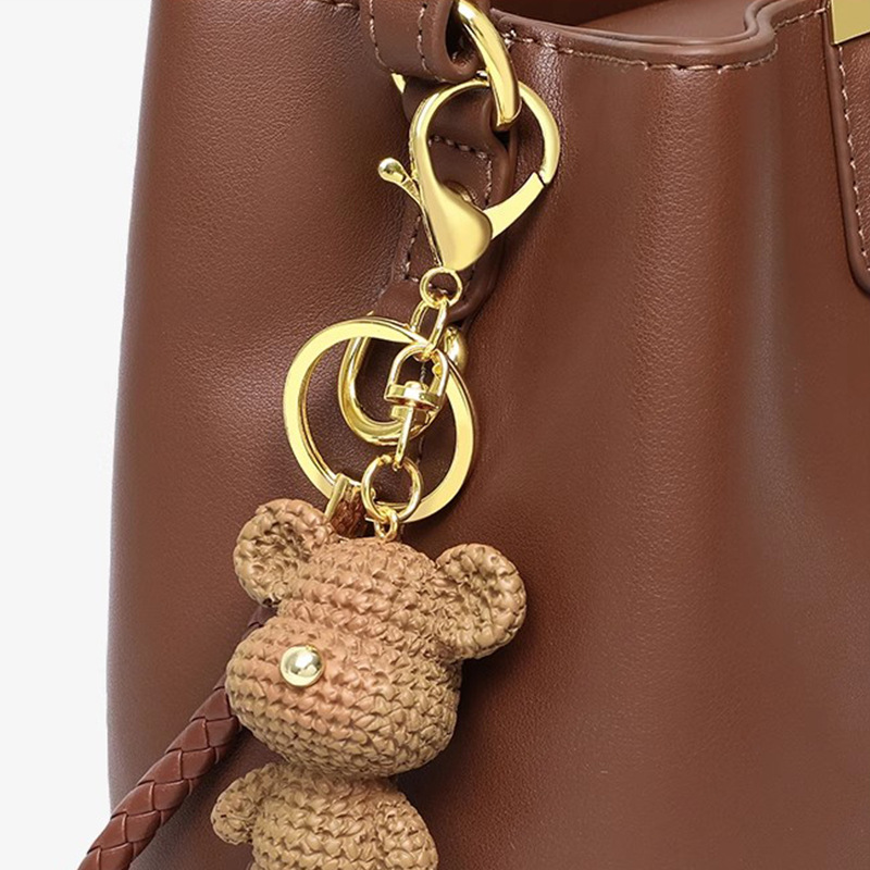 Doll Keychain Zinc Alloy Lobster Clasp with Tail Chain Key Ring Lobster Clasp Figure-Eight Three-Piece Set Hardware Hook Clasp