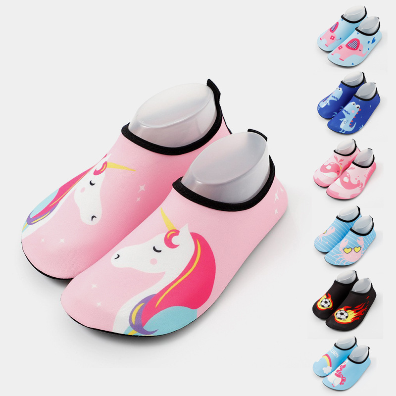 Кросс-бодерные детские пляжные обувь новые нескользящие мягкие подошвы для активного отдыха, йоги и носки