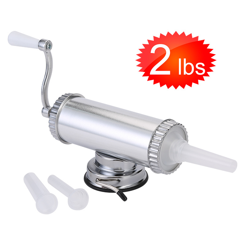 Домашняя машина для фарширования колбас, 2 фунта, алюминиевый сплав, ручная машина для колбас