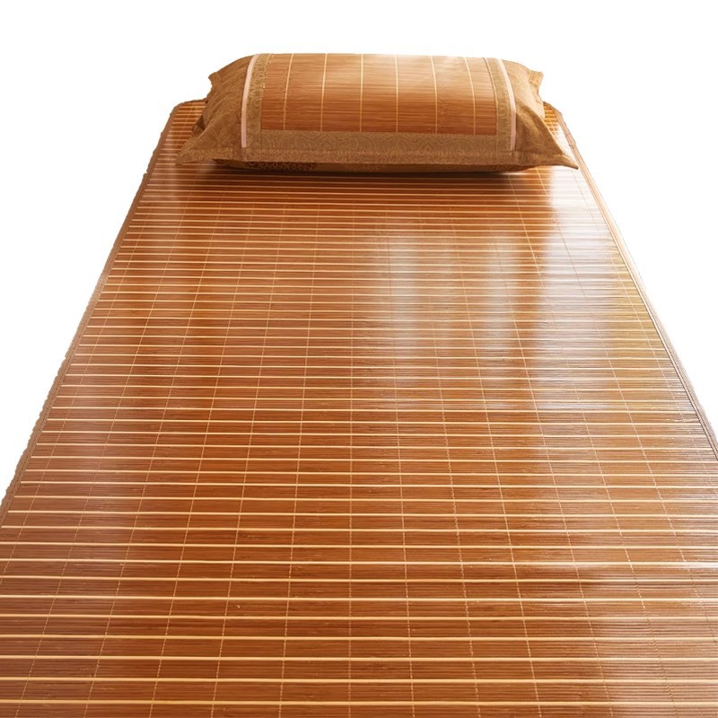 Summer Double-Sided Anji Bamboo Mat Carbonized Edged Student Bamboo Mat Foldableing Mat Manufacturer Upper and Lower Bedding