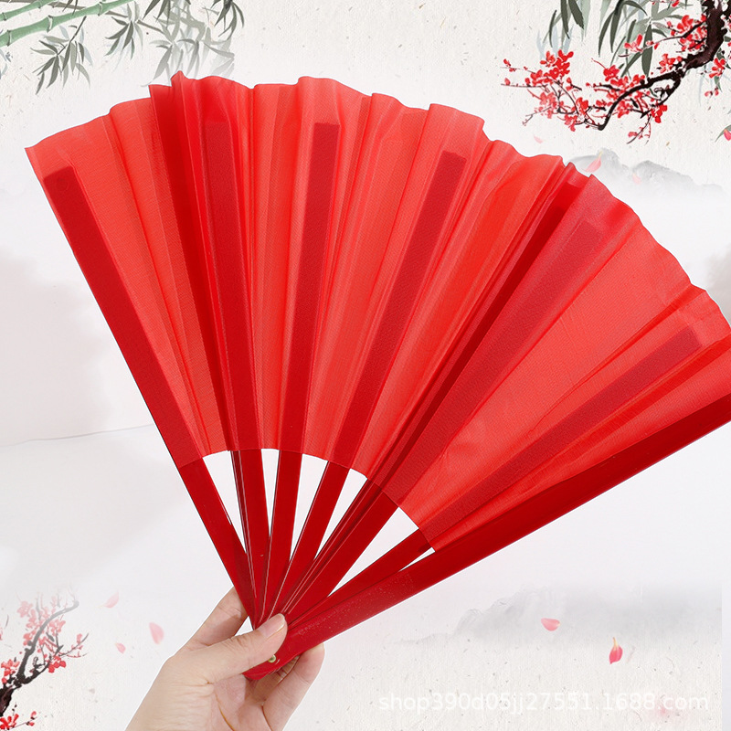 Tai Chi Fan Kung Fu Fan Sound Fan 33.3cm Adult Plastic Bone Chinese Martial Arts Performance Manufacturer Wholesale Amazon Hot Sale