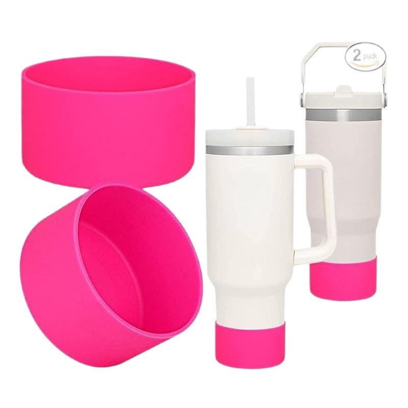 Silicone Thermal Insulation Cup Sleeve, Non-Slip, High Temperature Resistant Sleeve, Glass Cup Heat Insulation Protective Sleeve, 7.5Cm/9Cm, Heat Insulation and Anti-Scalding