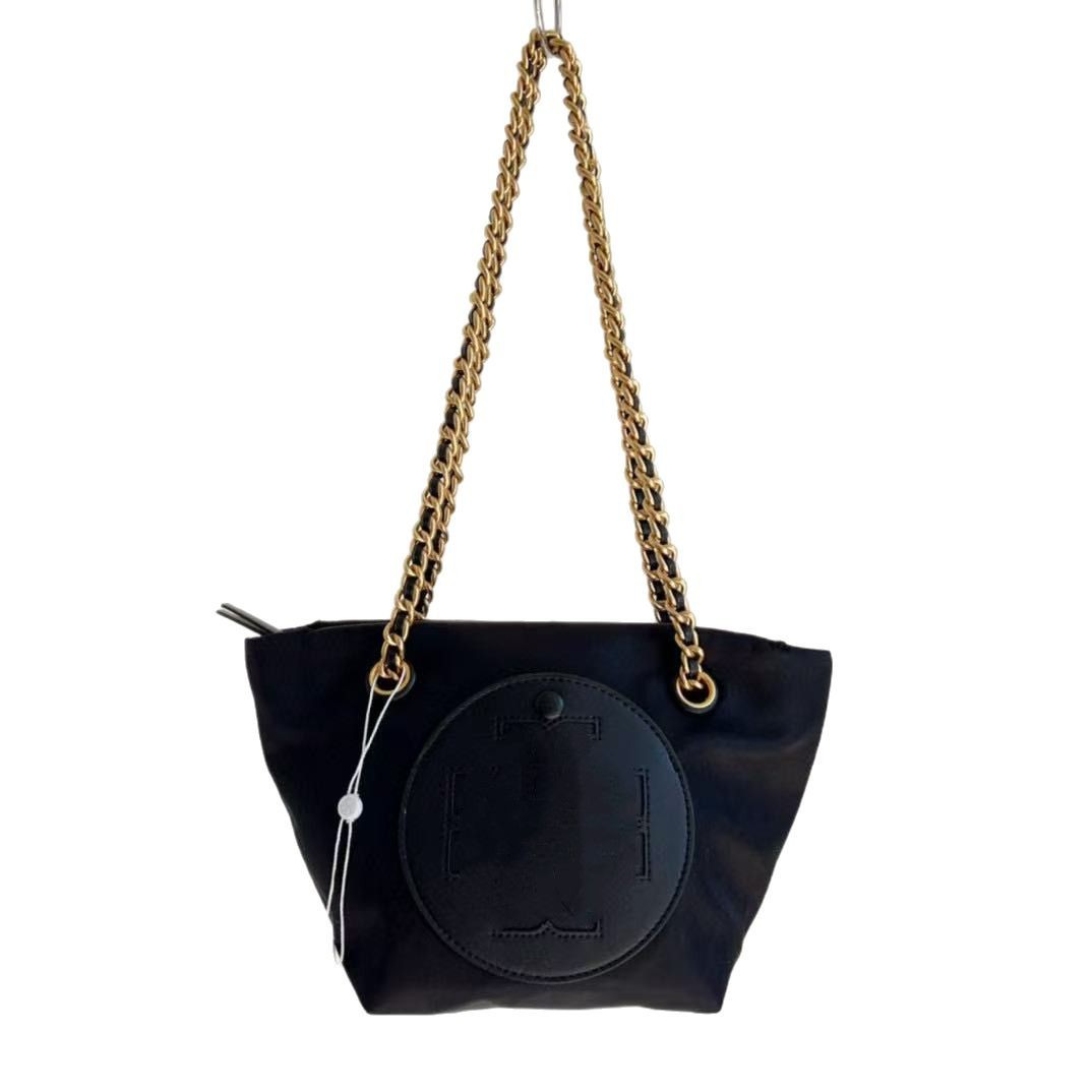 Tb New Chain Bag Hand-Held Shoulder Crossbody Tote Commuter Nylon Leather Engraved Women's Simple Cross-Border Dropshipping