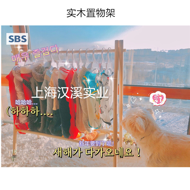 Cross-Border Solid Wood Pet Coat Rack, Portable Storage Rack, Floor-Standing Cat and Dog Wardrobe, Simple