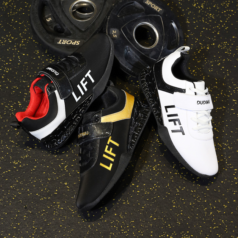 Indoor Comprehensive Training Shoes for Men, Professional Gym Squat Shoes, Powerlifting Deadlift Shoes, Non-Slip Breathable Weight-Bearing Shoes