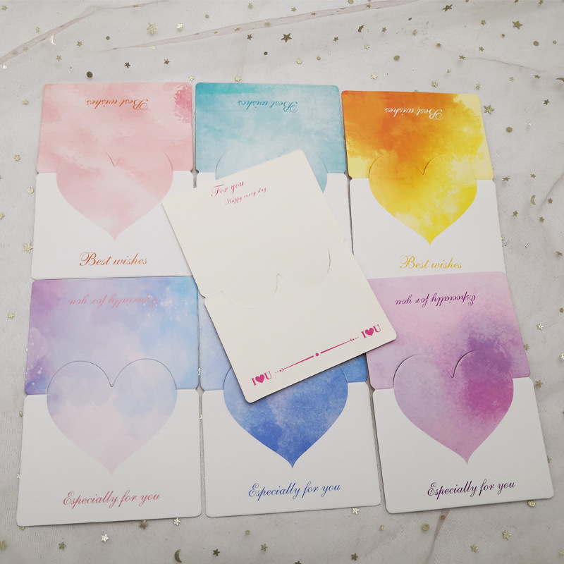 Cross-Border Supply Ins Style Small Fresh Valentine's Day Greeting Card After-Sales Card Flower Shop Teacher's Day Birthday Blessing Thank You Card