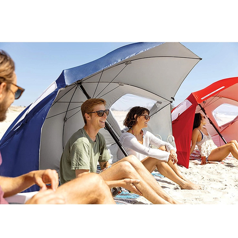 Cross-border Amazon Sports Outdoor Portable Multifunctional Shade Beach Tent Umbrella with Window Fishing Beach Umbrella